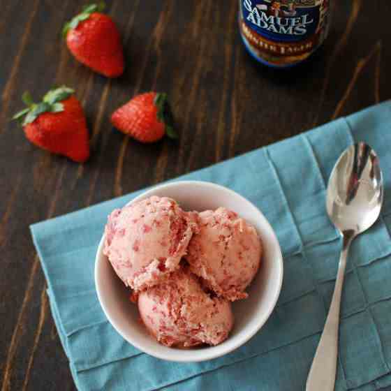 Strawberry and Beer Sorbet