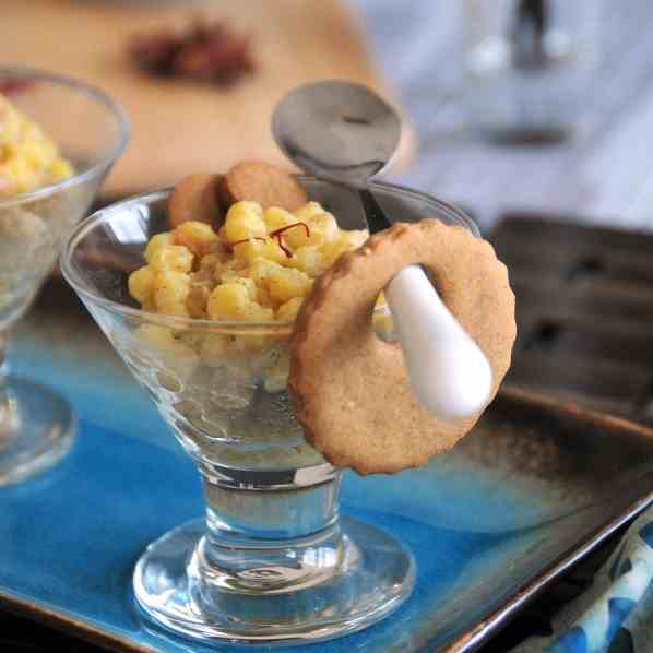 Fregola Pudding & Ginger Snap Cookies