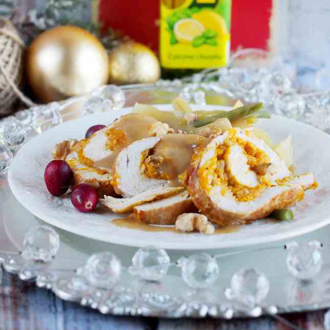 Pumpkin turkey roulade 