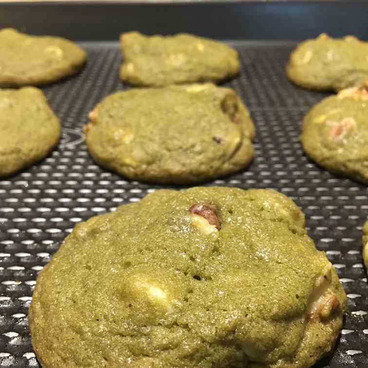 White Chocolate Chip and Walnut Matcha Coo