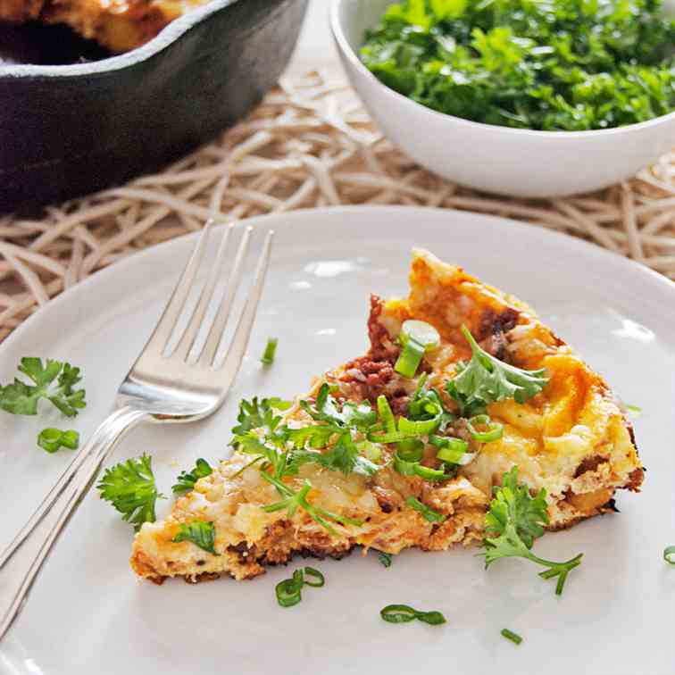 Chorizo and Butternut Squash Frittata