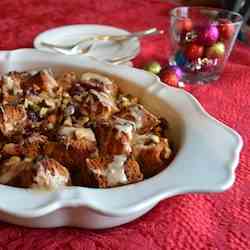 Cranberry Pistachio Bread Pudding 