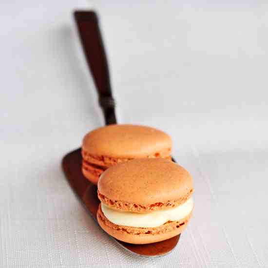 Pumpkin pie macarons