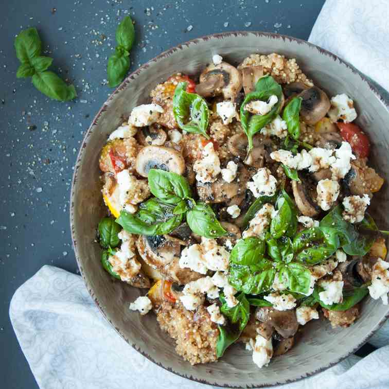 Warm Quinoa Grilled Vegetable Salad