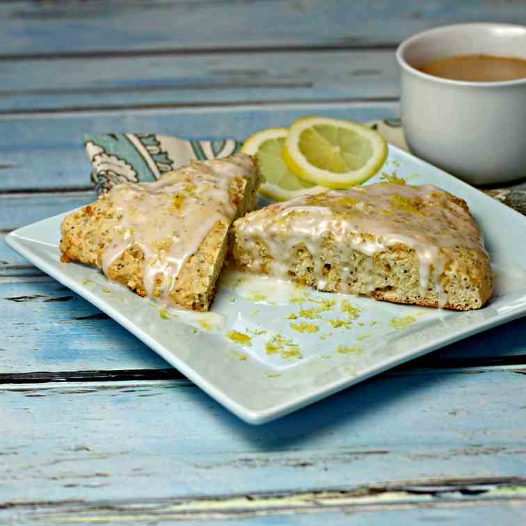 Iced Lemon Poppy Seed Scones