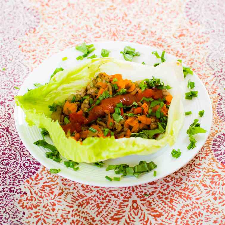 Five-Spice Turkey Lettuce Wraps