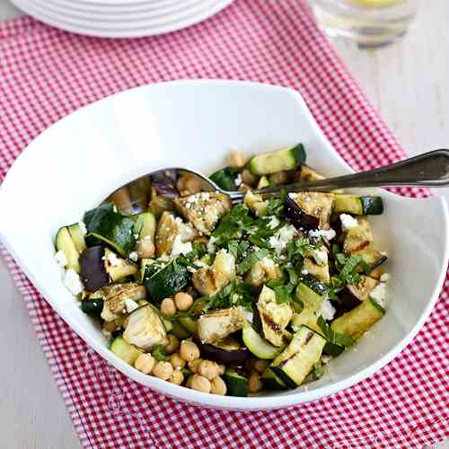 Grilled Eggplant & Zucchini Salad