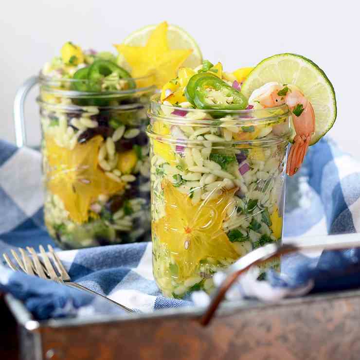 Orzo Salad with Starfruit Salsa