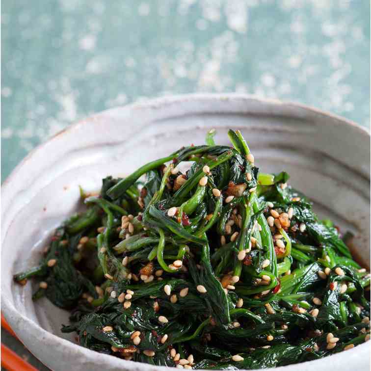 Korean Spinach with Sesame Banchan
