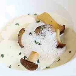 Cep-Sunchoke Ravioli with Gorgonzola Sauce