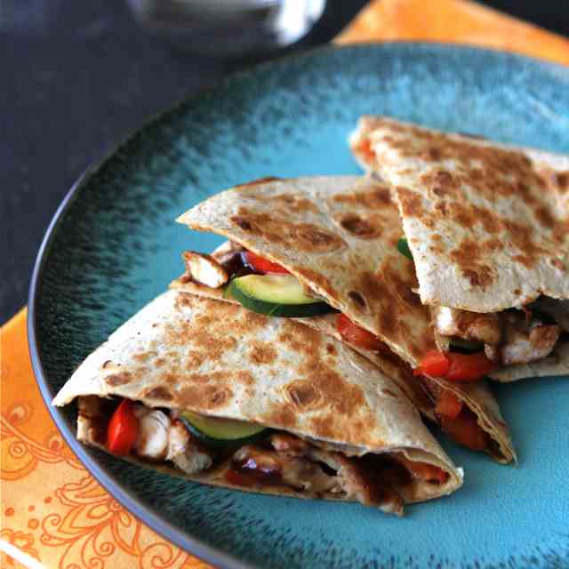 Asian Quesadilla with Hoisin & Chicken