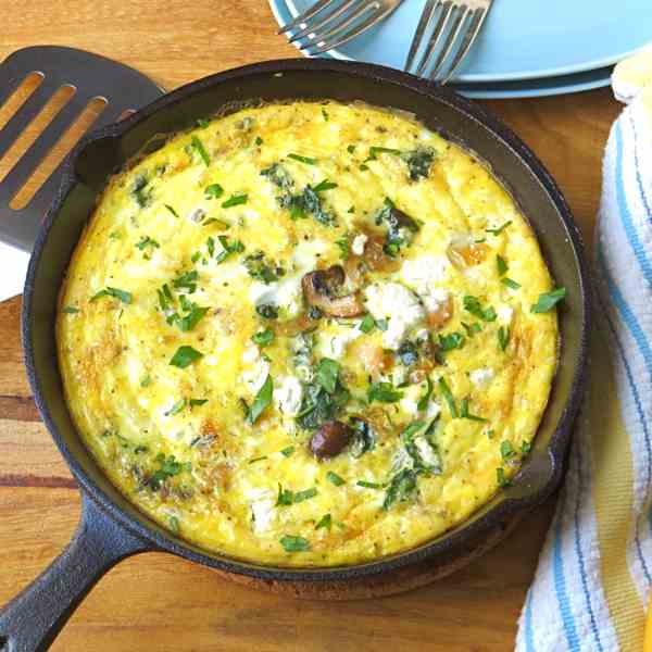 Salmon and sweet onion frittata