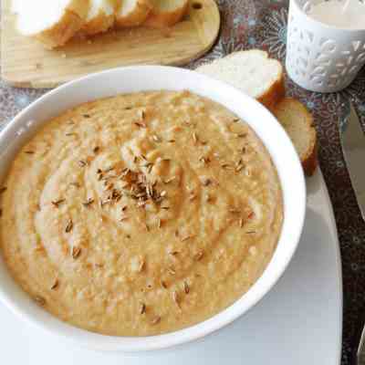 Spicy Roasted Carrot and Red Lentil Soup