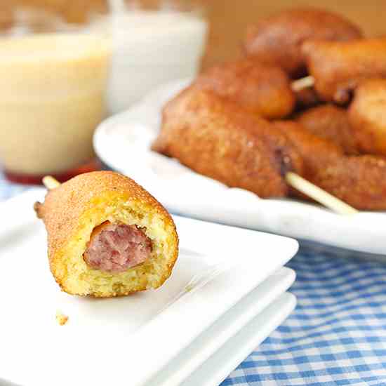 Homemade Mini Corn Dogs