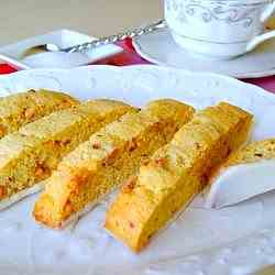 Lemon, Almond and White Chocolate Biscotti