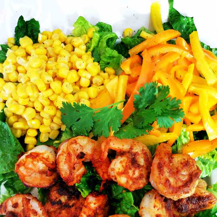 Grilled Fajita Shrimp Salad