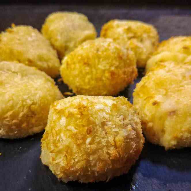 Ham and Cheese Potato Balls