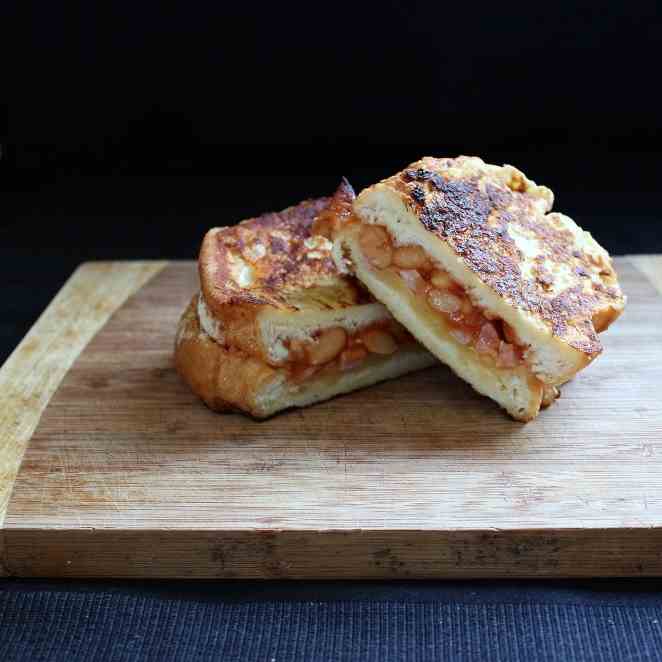 Baked Bean French Toast Sandwiches