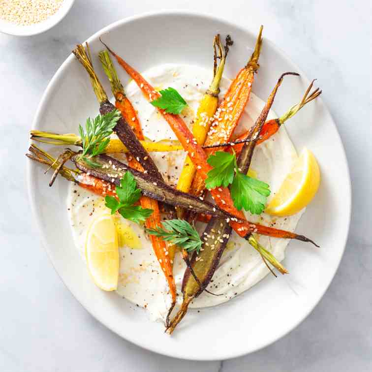 Za'atar Roasted Carrots with Sumac Yogurt