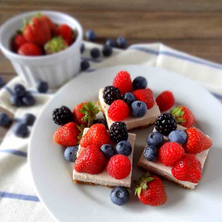 very berry cheesecake squares