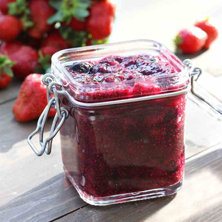 Strawberry Blueberry Chia Jam