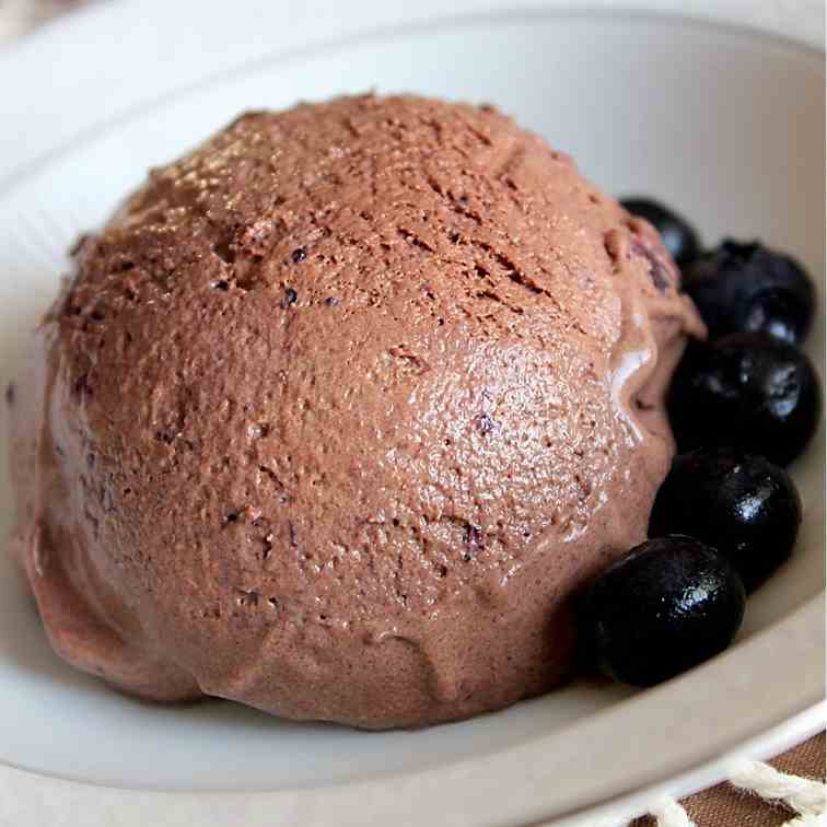 Chocolate Blueberry Ice Cream