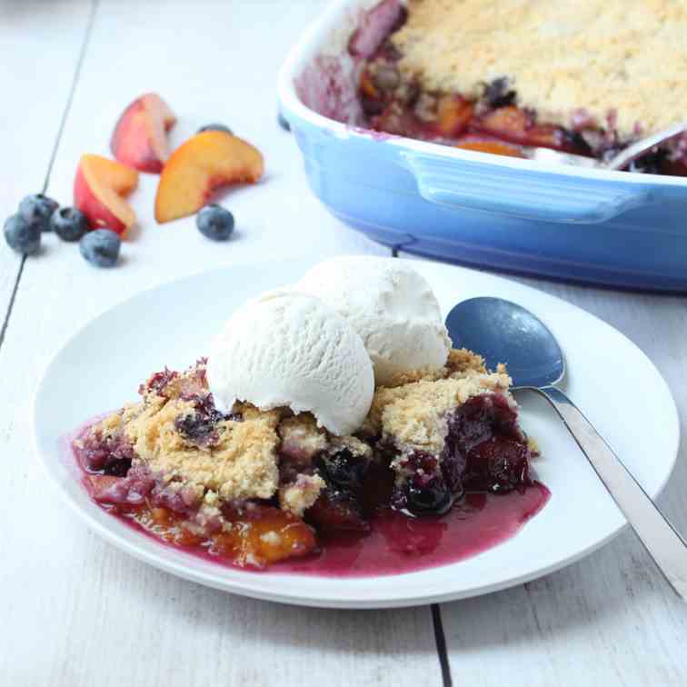 Blueberry Nectarine Cobbler