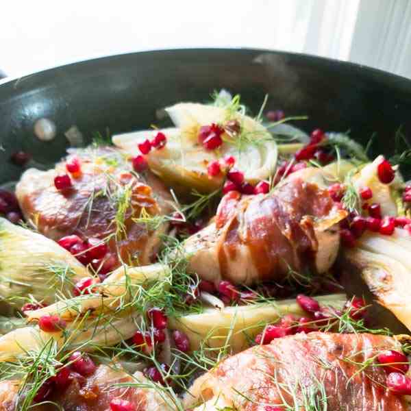 Prosciutto Wrapped Chicken with Fennel