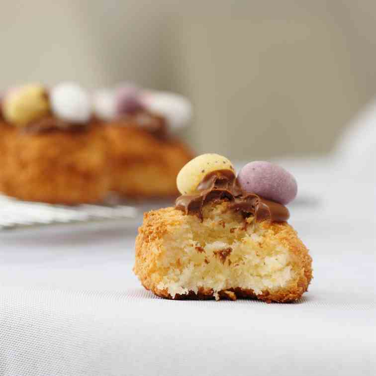 Coconut Macaroons with Mini Eggs
