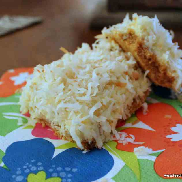 Creamy Lime Squares with Toasted Coconut