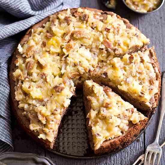 German Chocolate Cheesecake