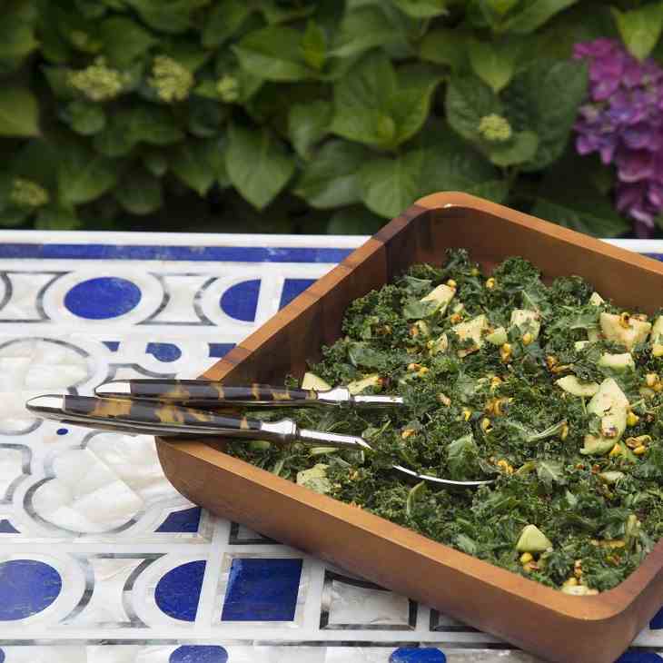 Burnt Corn, Kale and Lime Salad