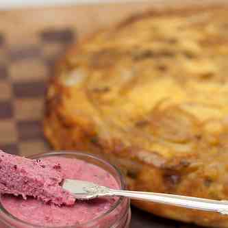 Sweet Onion Cornbread w/Cranberry Butter