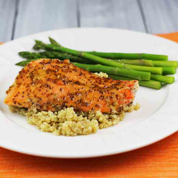 Salmon with Maple Mustard Glaze