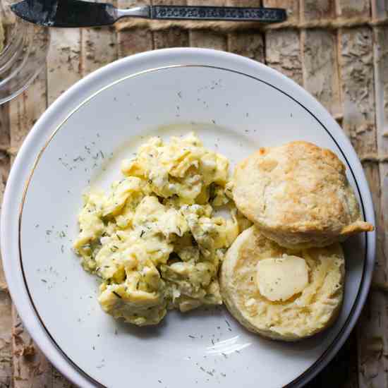 Feta and dill scrambled eggs - better than