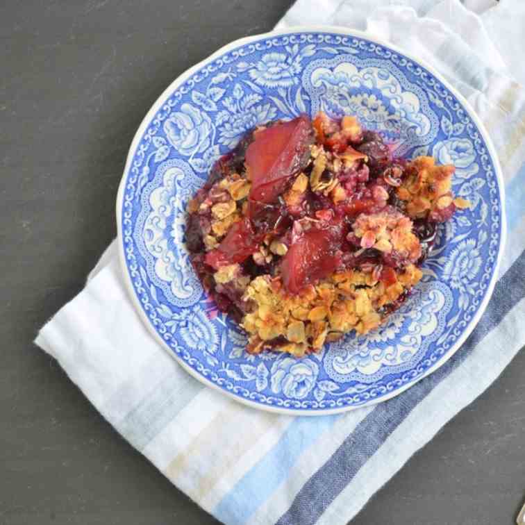 Blueberry and Peach Crisp