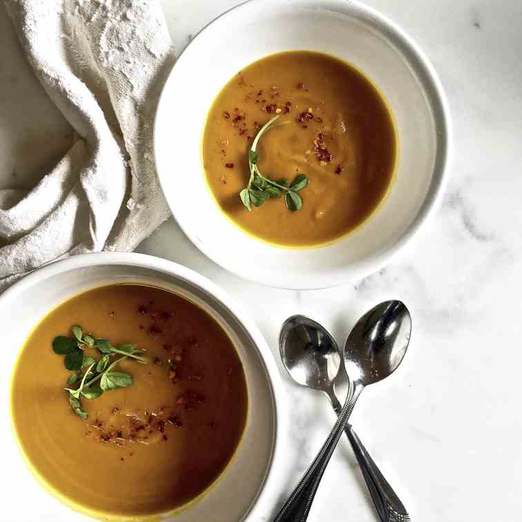 Carrot-Sweet Potato Soup 