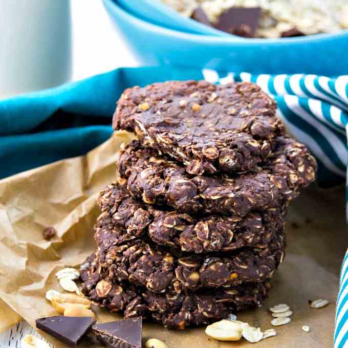 Chocolate Peanut Butter No Bake Cookies 