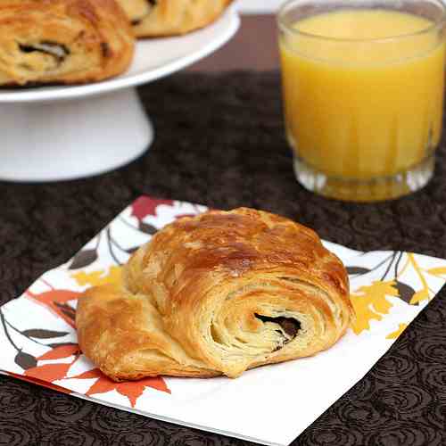 Flaky Chocolate Croissants