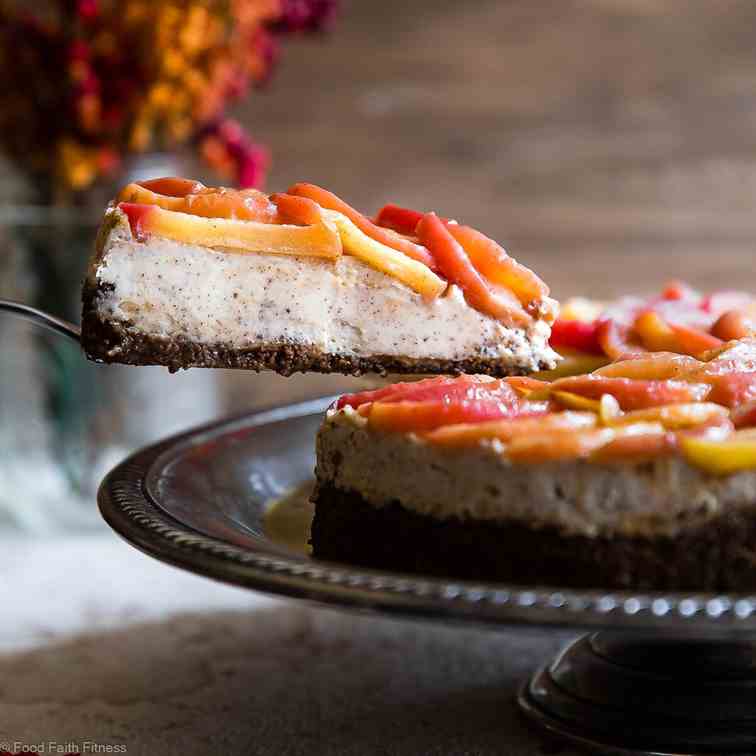 Honey Apple Goat Cheese Cheesecake