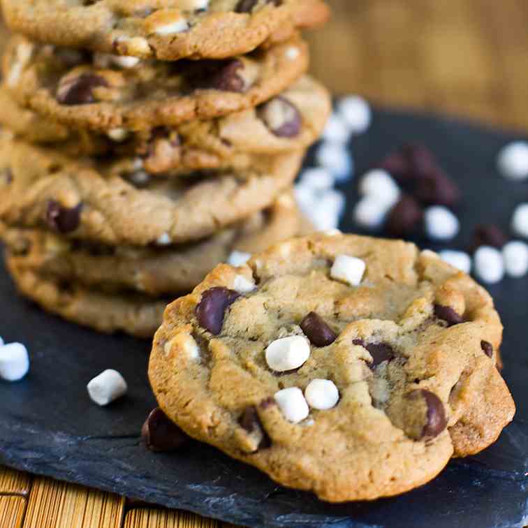 Brown Butter S'mores Cookies