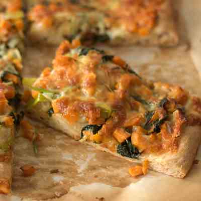 Kale and Sweet Potato Pizza