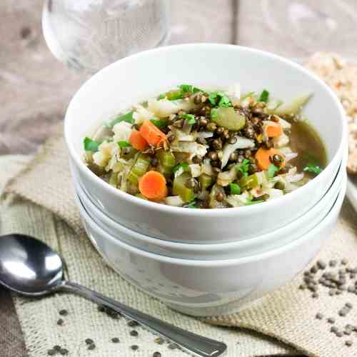 Green Lentil and Cabbage Soup