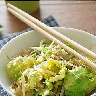 stir-fried Brussels sprouts