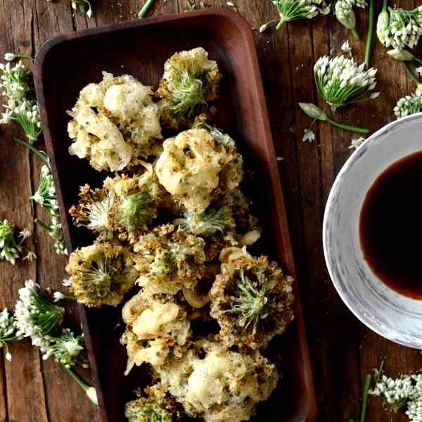 Chive Flower Tempura