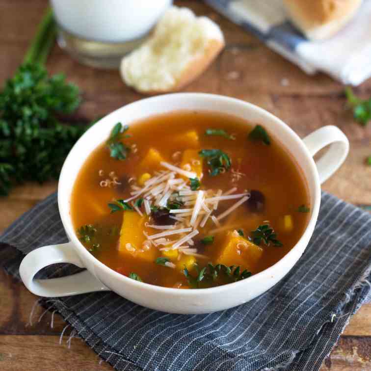 Crockpot Quinoa and Butternut Squash Soup