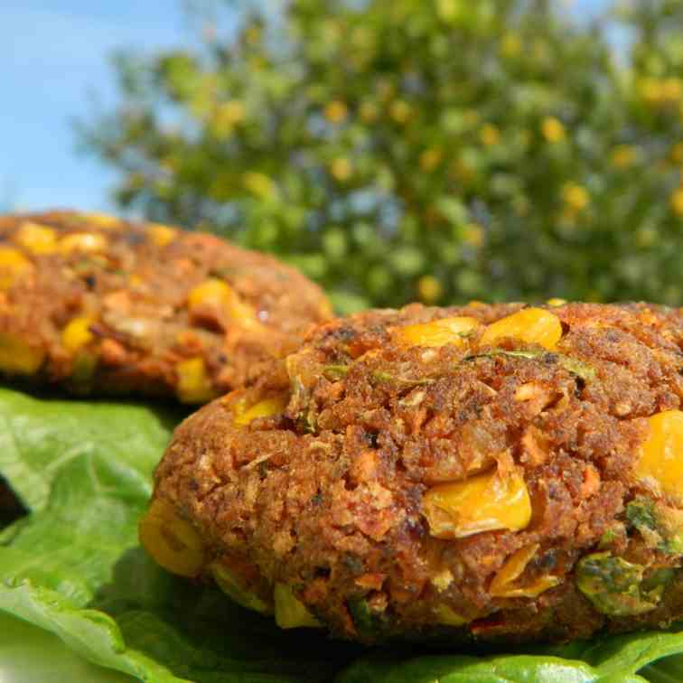 Delicious rice veggie burgers