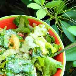 No-Bacon Wilted Lettuce Salad