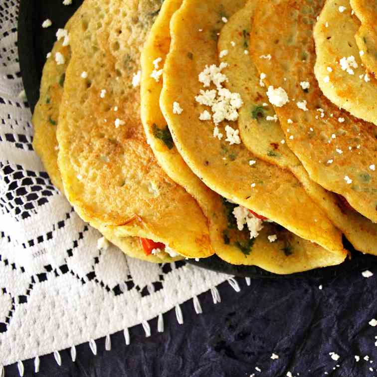 Savoury Yellow Lentil Crepes