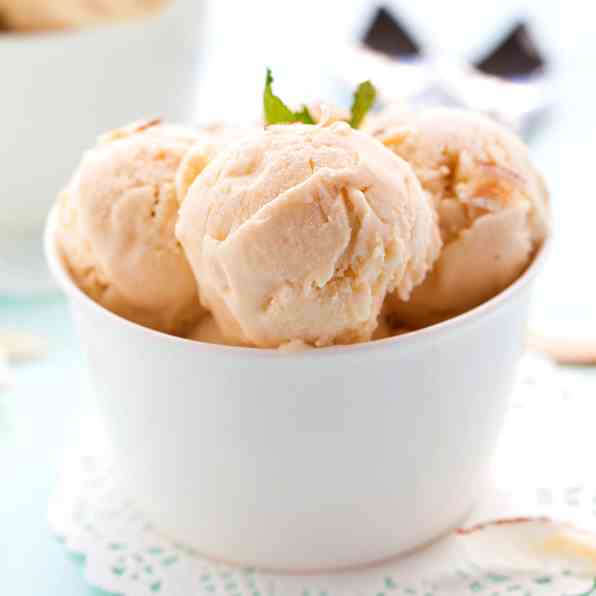Coconut caramel ice cream